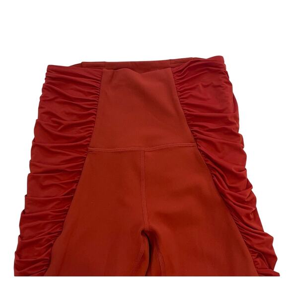 Lululemon Align High Rise Leggings, Ruched, Cayenne / Burnt Orange, Size 4 - Picture 2 of 7